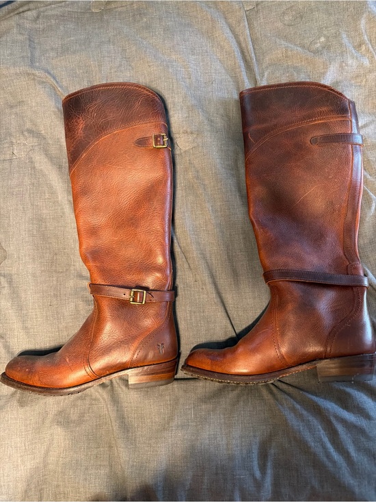 Frye Shoes - Frye Brown Leather Boots with Branded Interior